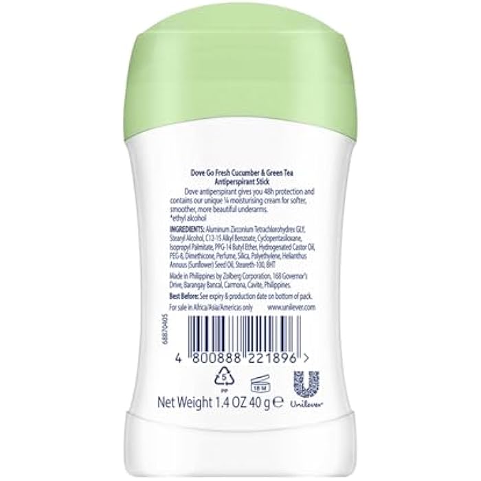 Dove Cucumber Green Tea Stick Deodorant 40 ml - Image 3